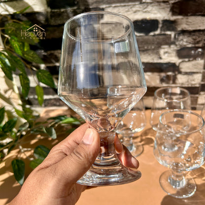 Nova® 6-Piece Clear Glass Vine Drinking Glass Set – Elegant Tumblers for Water & Juice Brio 300 ml