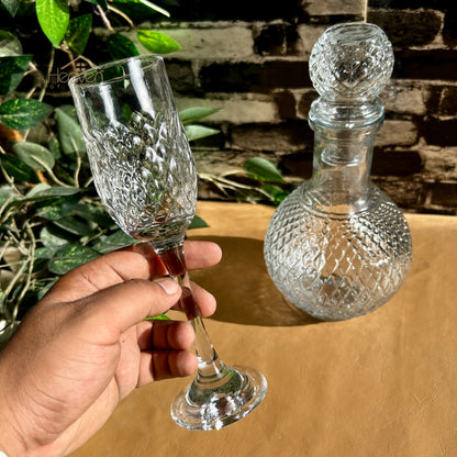 Heaven® 7-Piece Vine Water Set – 1 Decanter & 6 Matching Drinking Glasses