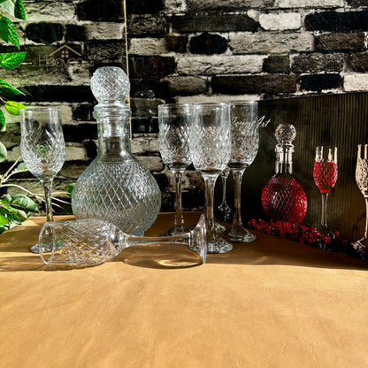 Heaven® 7-Piece Vine Water Set – 1 Decanter & 6 Matching Drinking Glasses