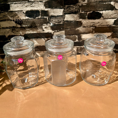 Heaven® Medium Clear Glass Storage Jar with Airtight Lid – Perfect for Kitchen & Pantry