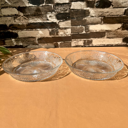 Heaven® Set of 2 Clear Glass Plates – 9-Inch Transparent Dinner Plates