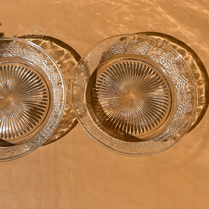 Heaven® Set of 2 Clear Glass Plates – 9-Inch Transparent Dinner Plates