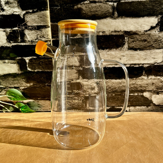 Heaven® 1 Litre Glass Oil Dispenser Bottle | Lightweight & Stylish Kitchen Storage
