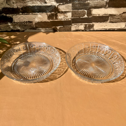 Heaven® 2-Piece Transparent Glass Plate Set – 9-Inch Elegant Tableware