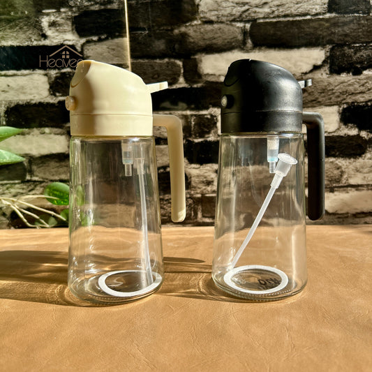 Heaven® Oil Bottle Spray Jug 2-in-1 (Pouring and Spray)– Multipurpose Cooking & Dressing Dispenser
