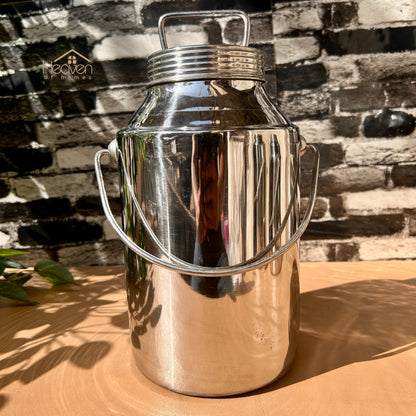 Heaven® Stainless Steel Barni – Multi-Purpose Milk & Oil Storage Container