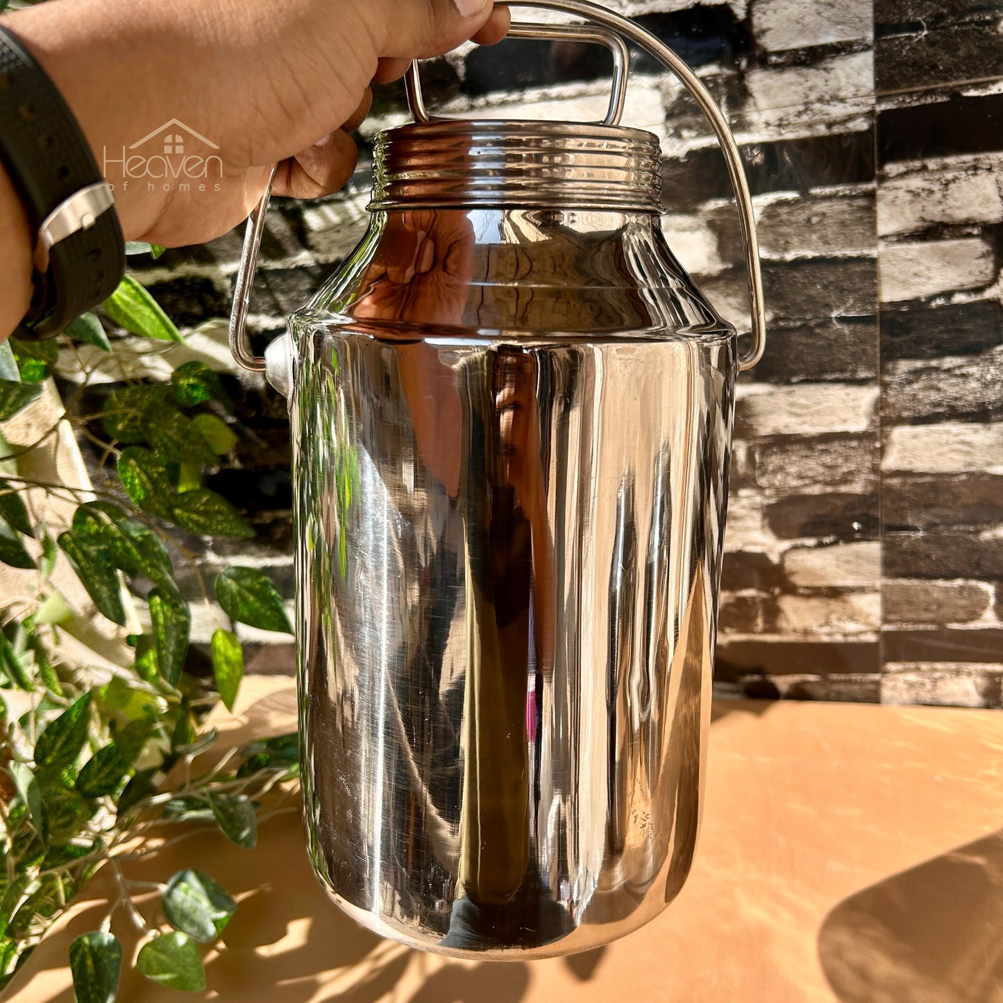 Heaven® Stainless Steel Barni – Multi-Purpose Milk & Oil Storage Container
