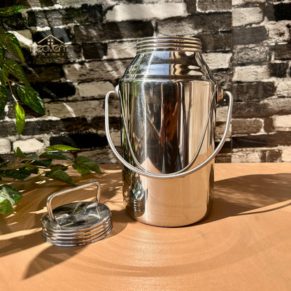 Heaven® Stainless Steel Barni – Multi-Purpose Milk & Oil Storage Container