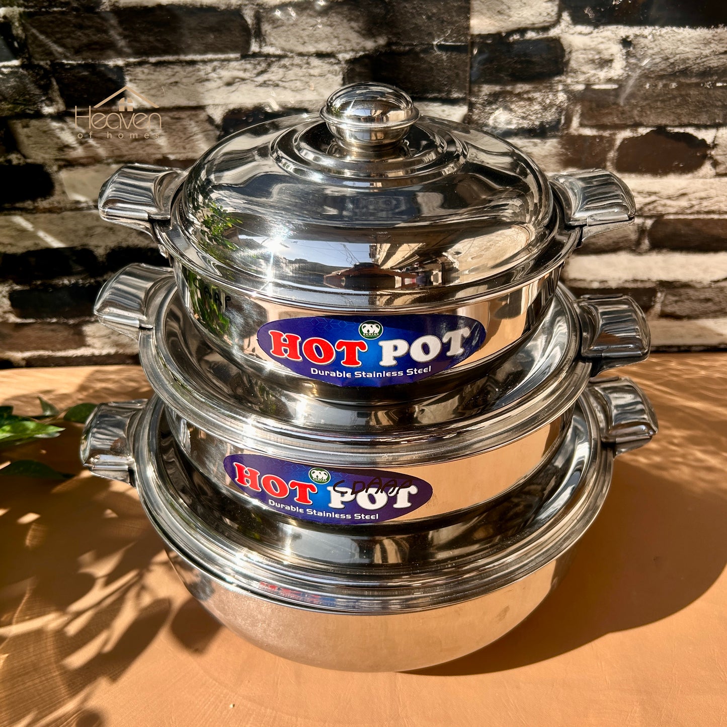 Heaven® Stainless Steel Hot Pot – Durable Insulated Food & Double Body with Side Locks