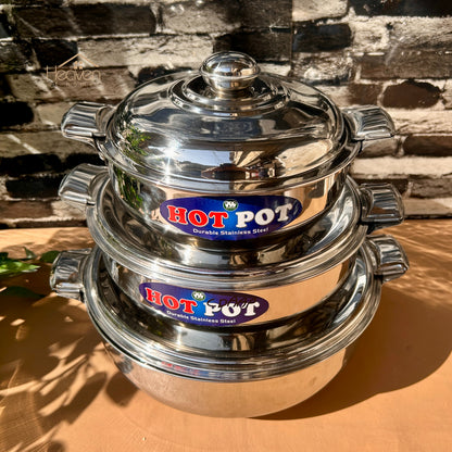 Heaven® Stainless Steel Hot Pot – Durable Insulated Food & Double Body with Side Locks
