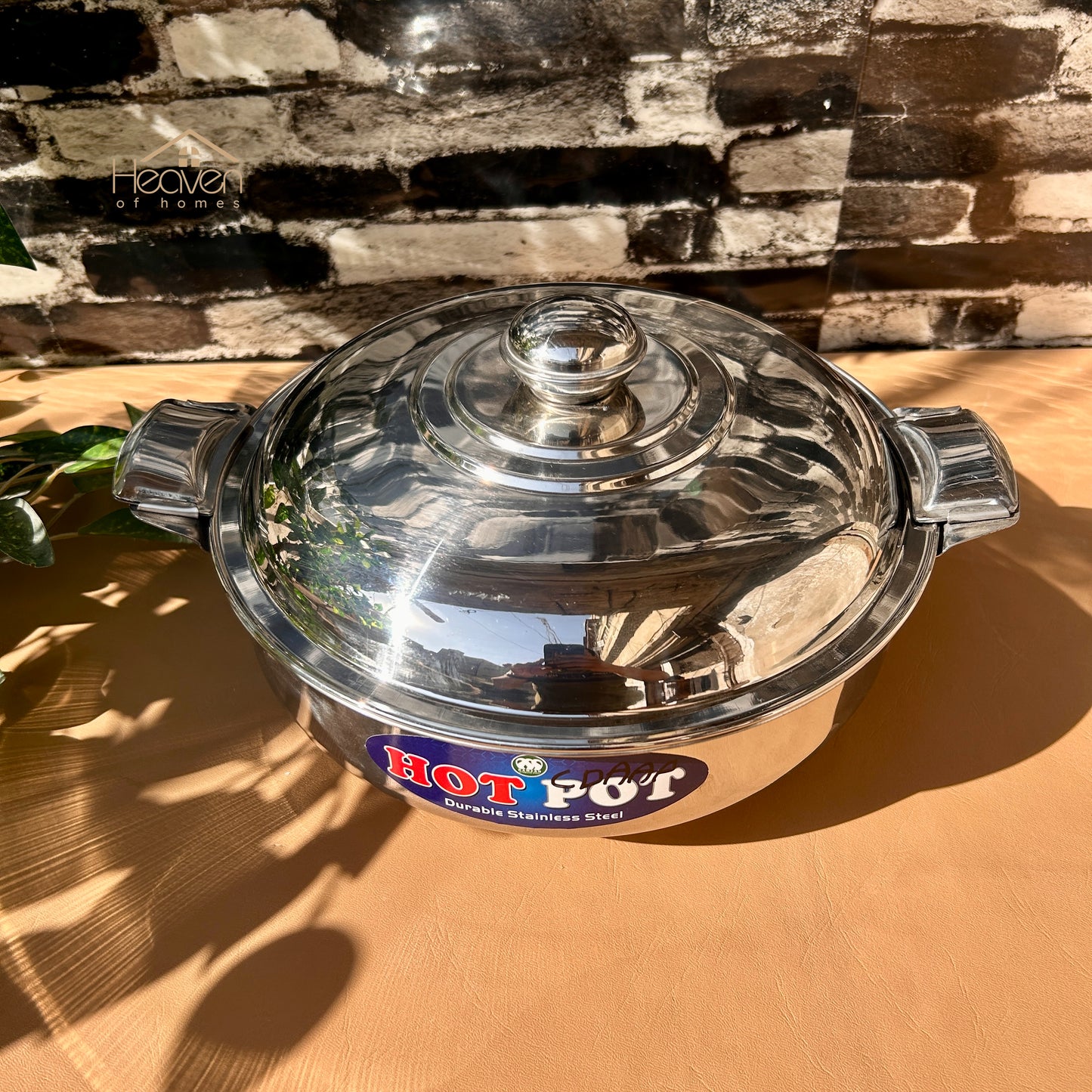 Heaven® Stainless Steel Hot Pot – Durable Insulated Food & Double Body with Side Locks