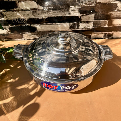 Heaven® Stainless Steel Hot Pot – Durable Insulated Food & Double Body with Side Locks