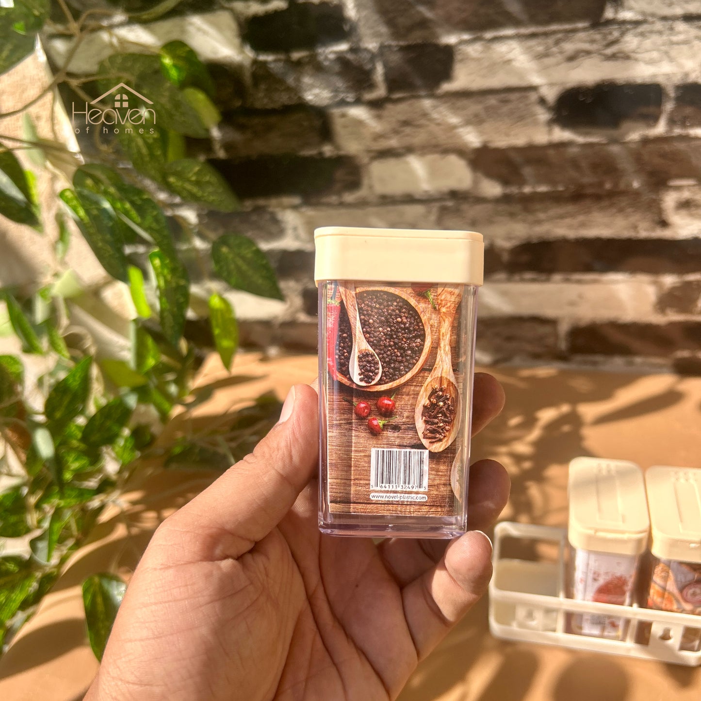 Heaven® Salt & Pepper Shaker Set – Elegant Tabletop Seasoning Containers Set of 3