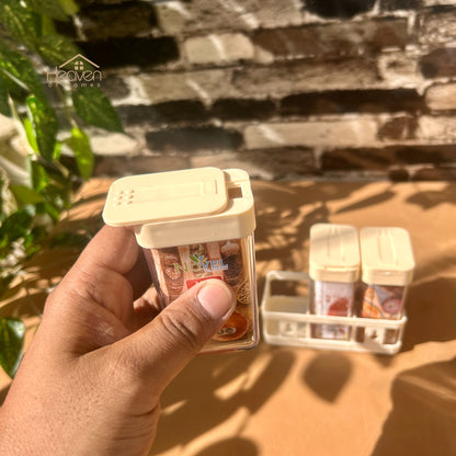 Heaven® Salt & Pepper Shaker Set – Elegant Tabletop Seasoning Containers Set of 3