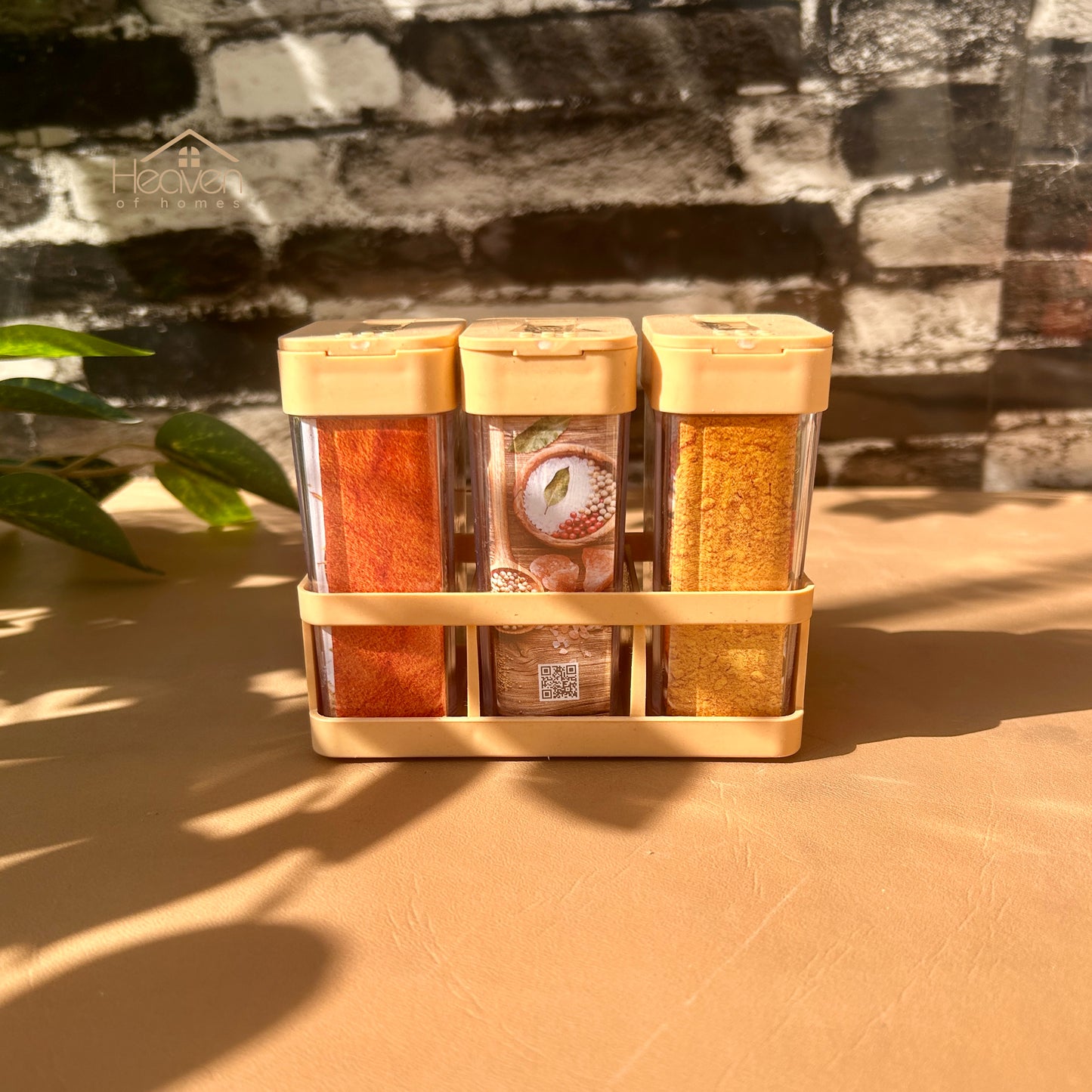 Heaven® Salt & Pepper Shaker Set – Elegant Tabletop Seasoning Containers Set of 3