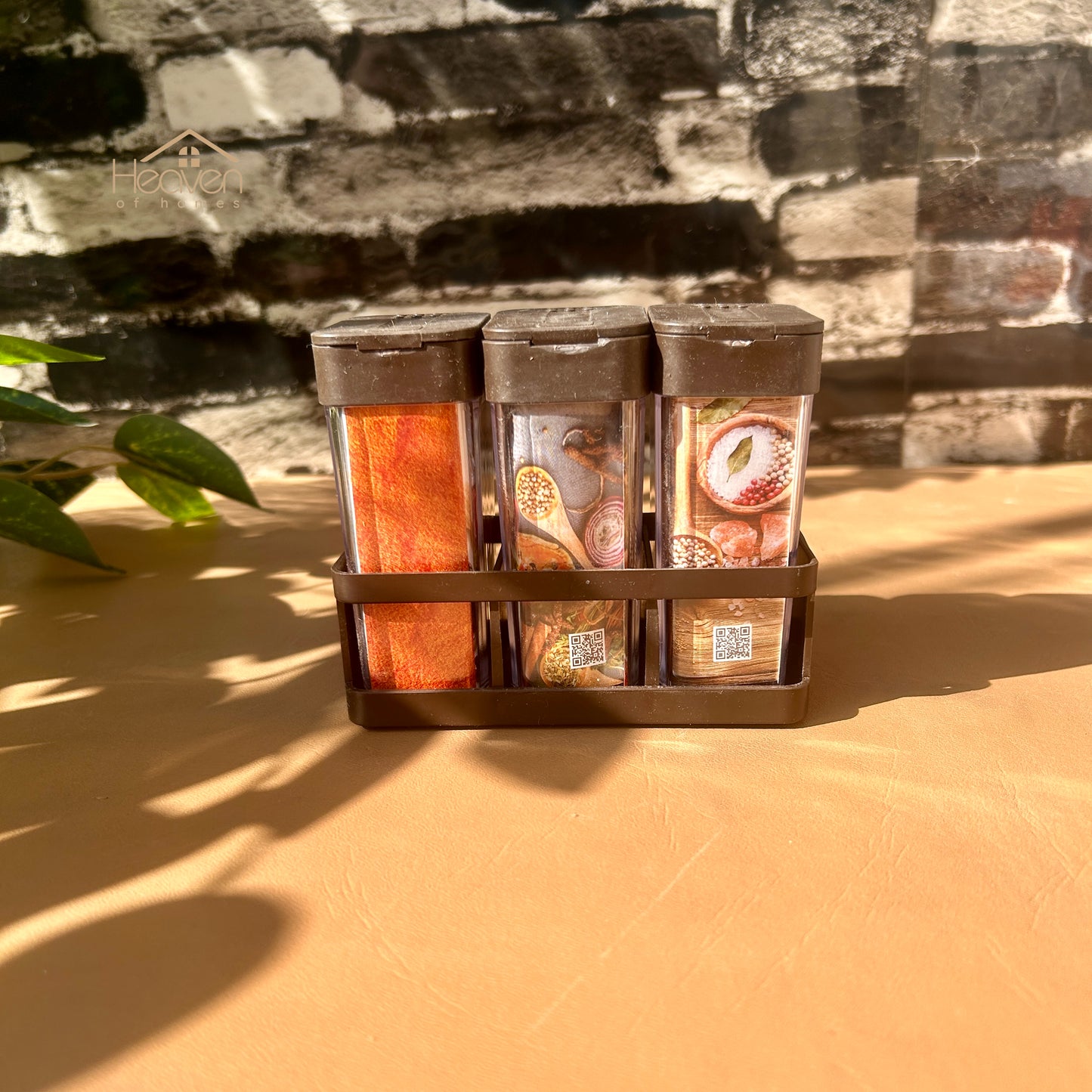 Heaven® Salt & Pepper Shaker Set – Elegant Tabletop Seasoning Containers Set of 3