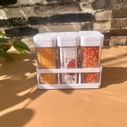 Heaven® Salt & Pepper Shaker Set – Elegant Tabletop Seasoning Containers Set of 3