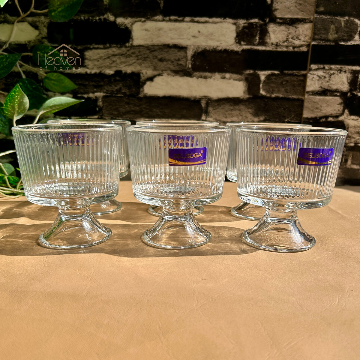 Delisoga® Set of 6 Ice Cream Bowls – Premium Dessert Bowls BQL038B