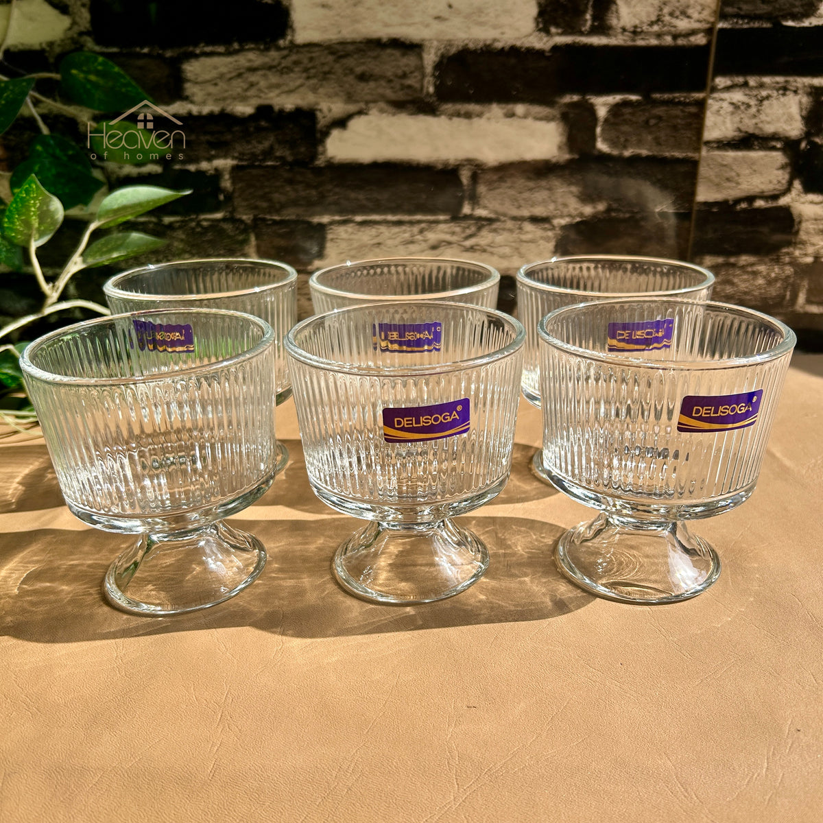 Delisoga® Set of 6 Ice Cream Bowls – Premium Dessert Bowls BQL038B