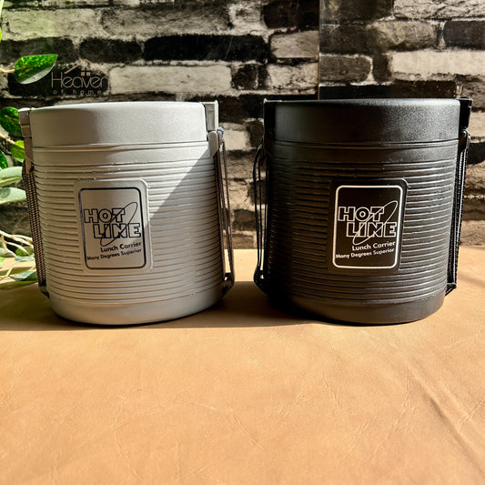Hot Line 2 Compartment Lunch Carrier Tiffin Stainless Steel Box With Insulated Cover Easy to Use for office and work