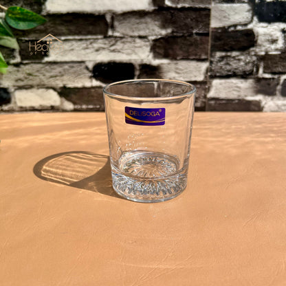 Delisoga® 6-Peice 225ml Glass Tumblers – Transparent Glasses for Water, Juice, Cocktails & Beverages