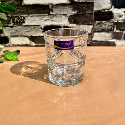 Delisoga® 6-Piece Clear Glassware Set – 340ml Everyday Drinking Glasses for Beverages, Juice & More - DSKB018