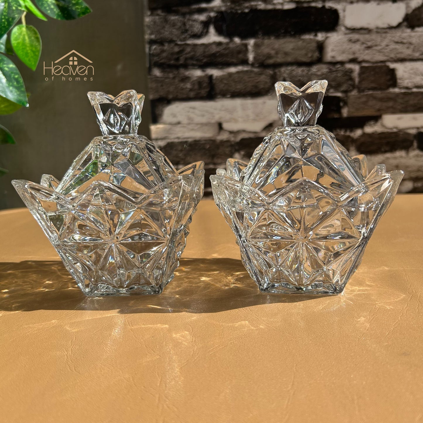 Delisoga® Set of 2 Glass Candy Jar – Elegant Storage for Sweets and Treats