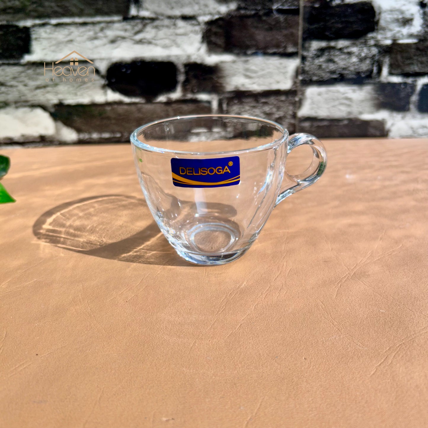 Delisoga® 6-Piece 190ml Glass Mug Set – Clear, Heat-Resistant Cups for Tea & Coffee CF036