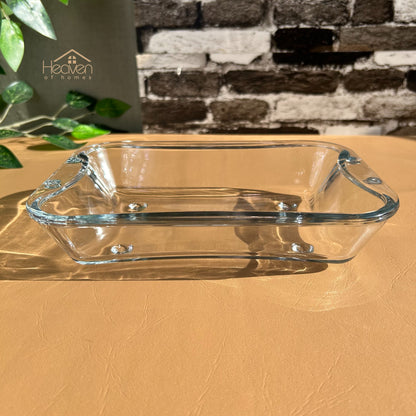 Norex Oven Dishes Set of 3 Transparent Baking Dishes Clear Glass Shatter Proof Dish Set