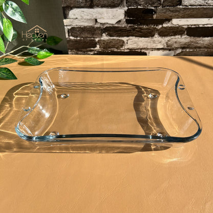 Norex Oven Dishes Set of 3 Transparent Baking Dishes Clear Glass Shatter Proof Dish Set