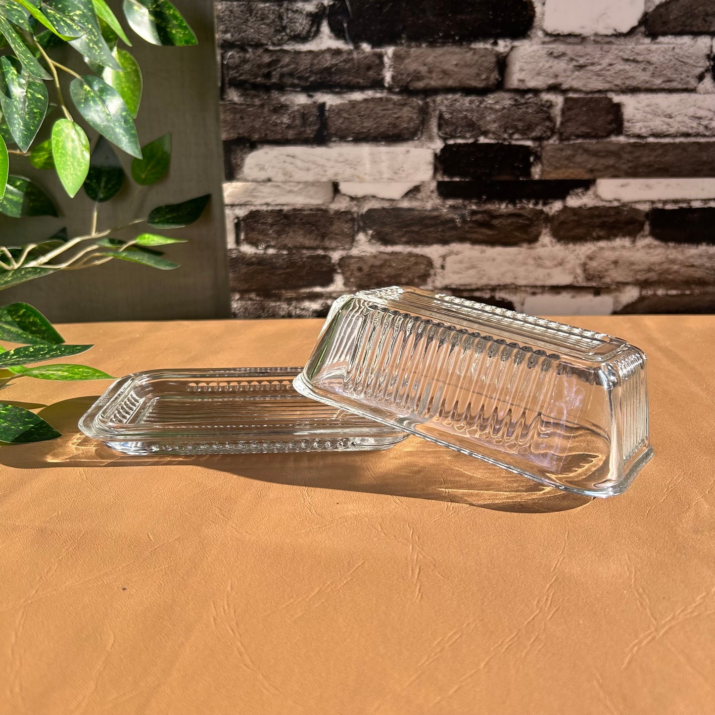 Butter Dish Made Of Clear Glass For Better Freshness Butter Dish with Lid