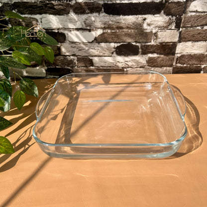 Heaven Set of 2 Square Baking Dishes Clear Glass Serving & Baking Dish 2 Pieces