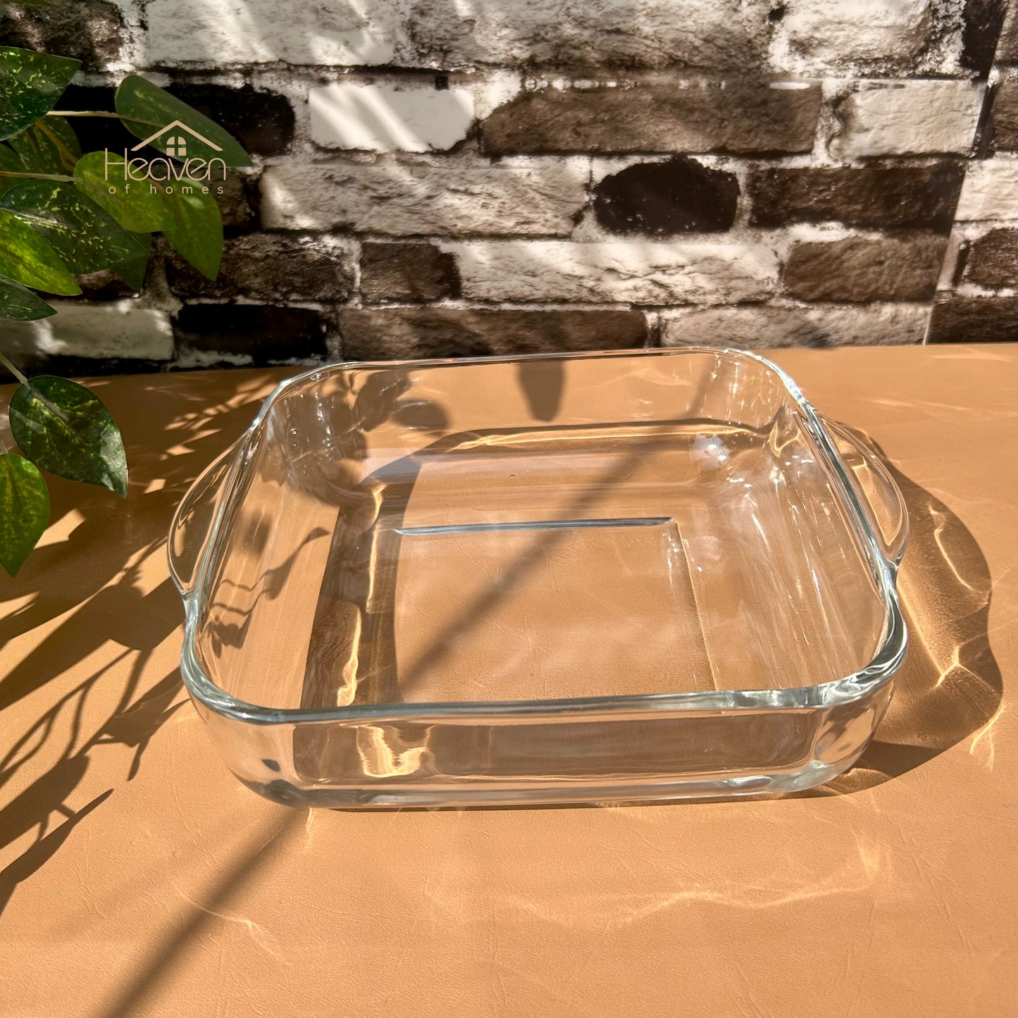 Heaven Set of 2 Square Baking Dishes Clear Glass Serving & Baking Dish 2 Pieces