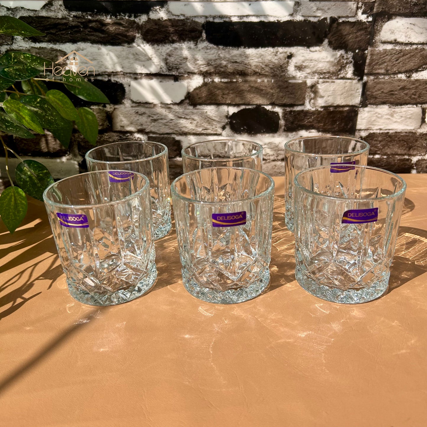 Delisoga® Classic Glasses Set - 6-Piece Collection | Elegant 330 ml Tumblers