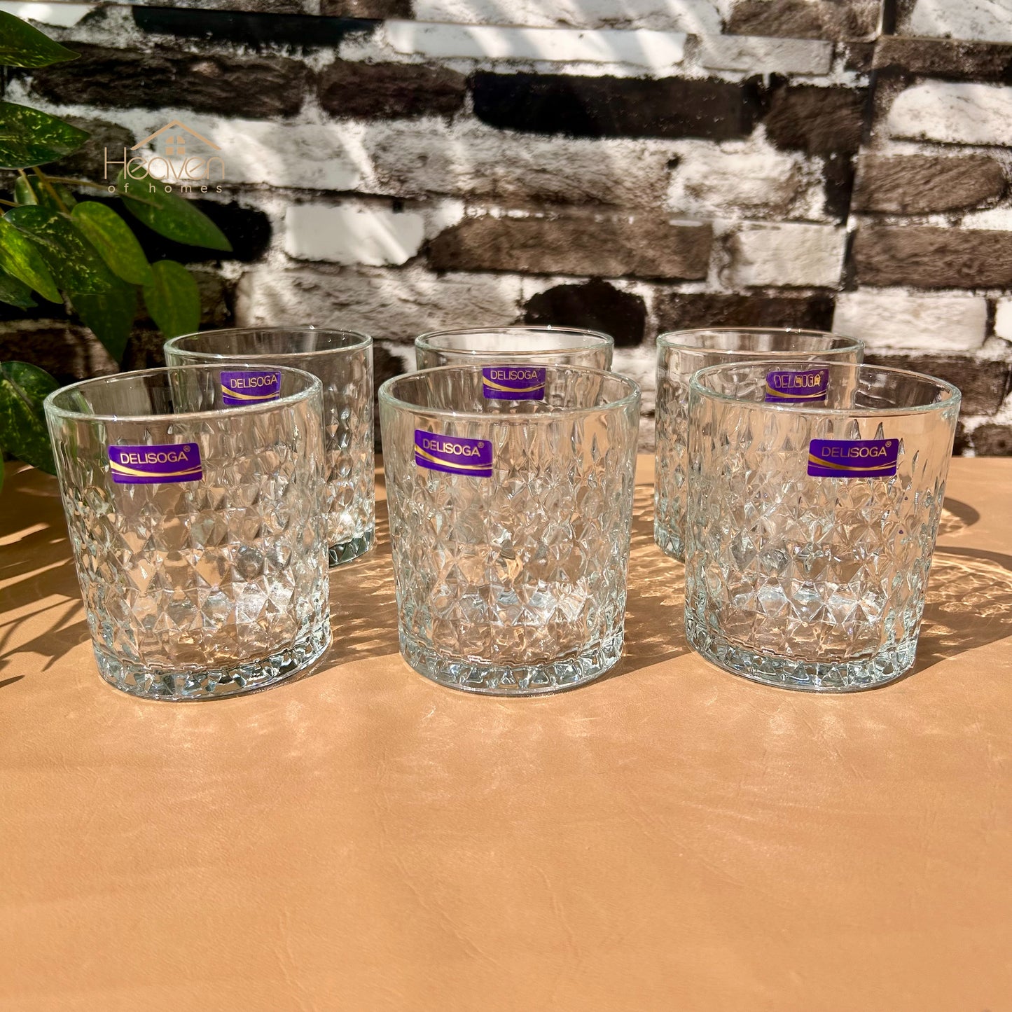 Delisoga® Classic Glasses Set - 6-Piece Collection | Elegant 330 ml Tumblers