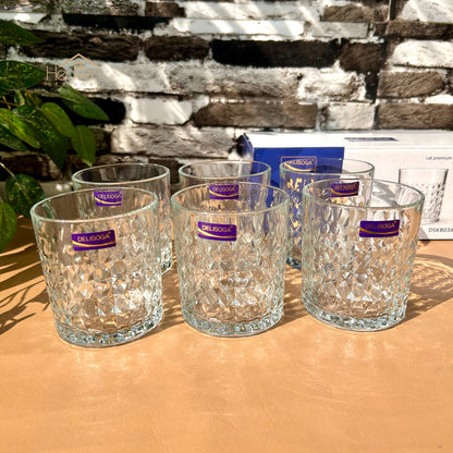 Delisoga® Classic Glasses Set - 6-Piece Collection | Elegant 330 ml Tumblers