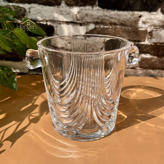 Original RCR Crystal Ice Bucket Made in Italy Lot Imported