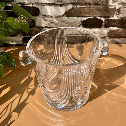 Original RCR Crystal Ice Bucket Made in Italy Lot Imported