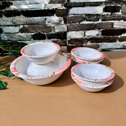 Heaven Set of 7 Melamine Fruit Set Double Glaze Heavy Material