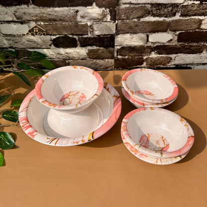 Heaven Set of 7 Melamine Fruit Set Double Glaze Heavy Material