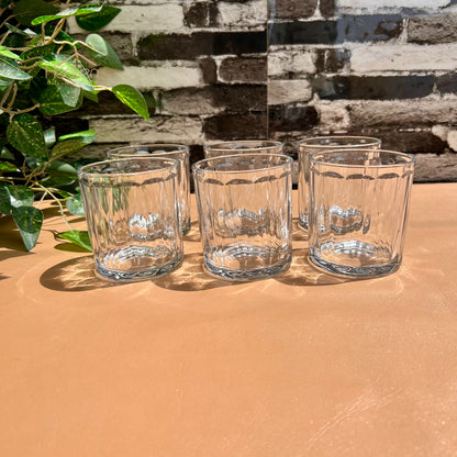 Delisoga® Set of 6 Clear Drinking Glasses – Transparent 340ml Tumblers for Water, Juice & Cold Beverages - KB245B