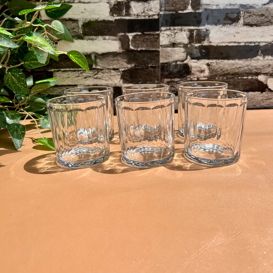 Delisoga® Set of 6 Clear Drinking Glasses – Transparent 340ml Tumblers for Water, Juice & Cold Beverages - KB245B