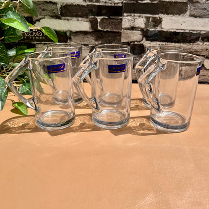 Delisoga® Juice Mugs 430 ML Each Fine Glass Material Milk Shake Mug Set of 6 ZB4307