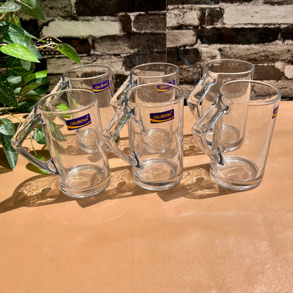 Delisoga® Juice Mugs 430 ML Each Fine Glass Material Milk Shake Mug Set of 6 ZB4307