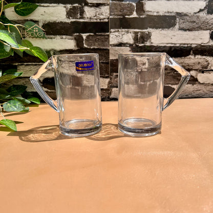 Delisoga® Juice Mugs 430 ML Each Fine Glass Material Milk Shake Mug Set of 6 ZB4307