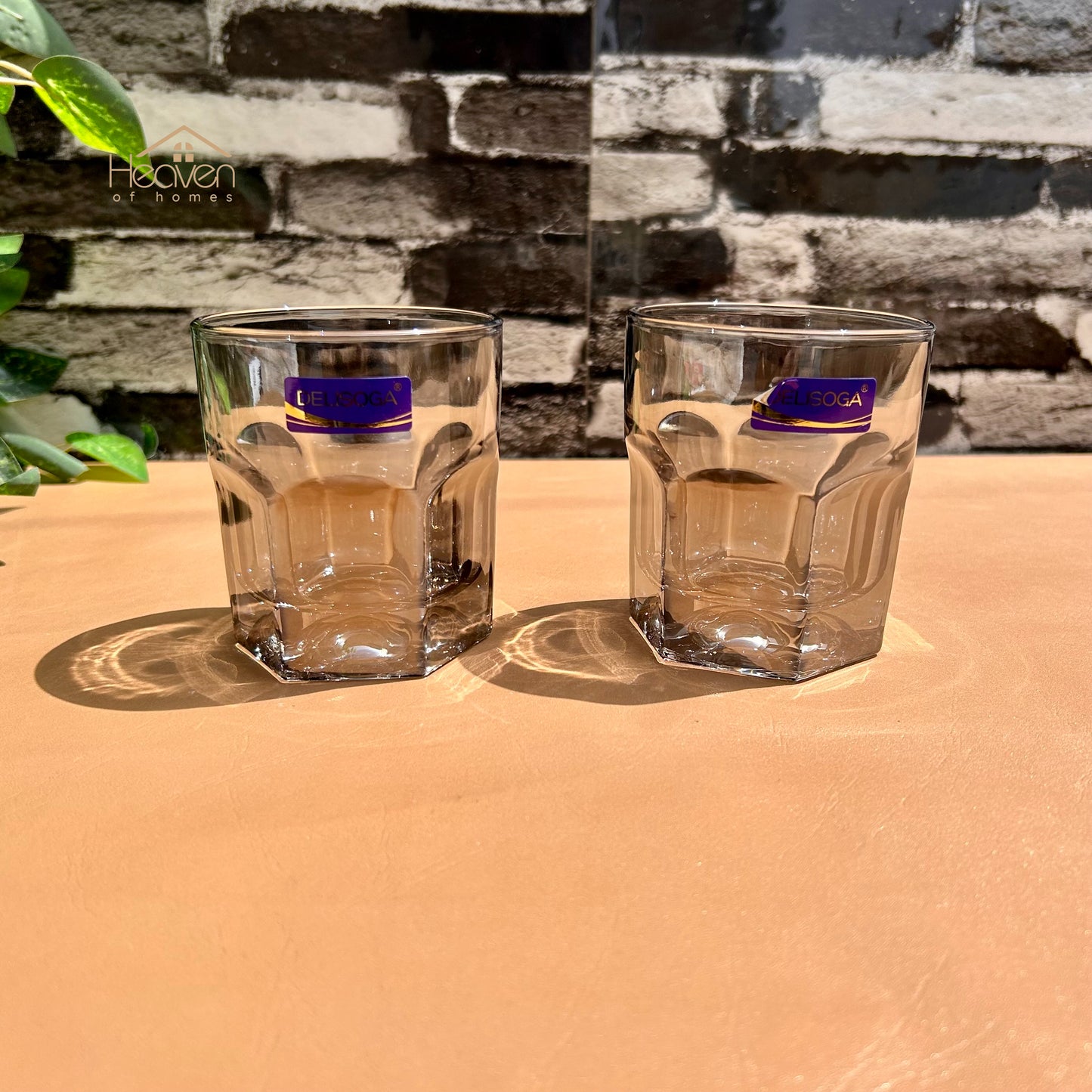 Delisoga® Set of 6 Drinking Glasses – 285ml Clear Glass Tumblers for Everyday Use