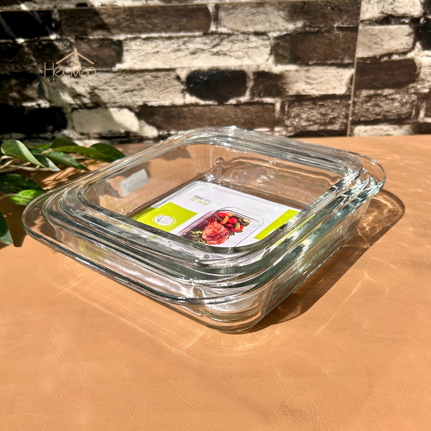 Deli® Set of 3 Square Serving Dishes – Modern Tableware for Serving - 910ml/1.31L/1.5L