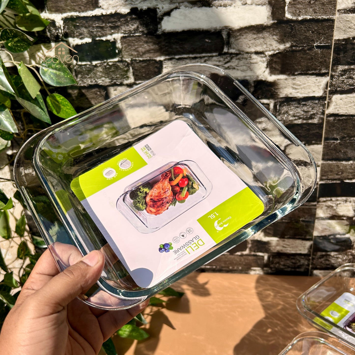 Deli® Set of 3 Square Serving Dishes – Modern Tableware for Serving - 910ml/1.31L/1.5L