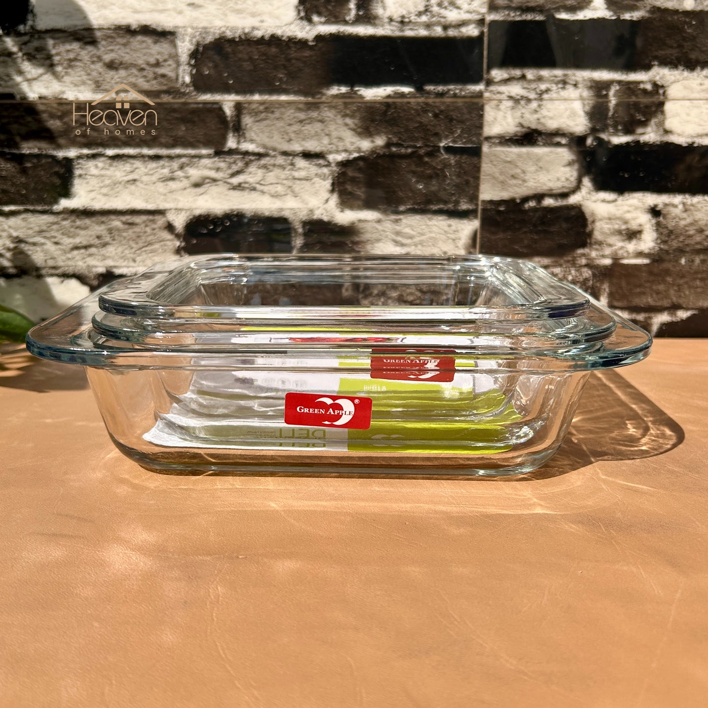 Deli® Set of 3 Square Serving Dishes – Modern Tableware for Serving - 910ml/1.31L/1.5L