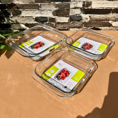 Deli® Set of 3 Square Serving Dishes – Modern Tableware for Serving - 910ml/1.31L/1.5L